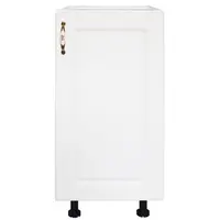 Corp inferior cu 1 usa Zebra, Alb/MDF Alb Lucios, fara blat, 40 x 82 x 50 cm