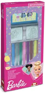 Set carioci Multiprint Barbie - 9 bucăți , cu 2 stampile