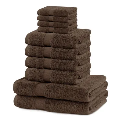 Prosoape de baie maro 10 buc. din bumbac din frotir Marina – DecoKing