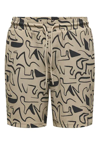 Pantaloni scurti barbati Sons - 22033513 - Poliester - Bej - Bej