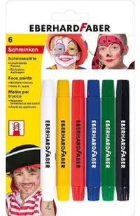 Set 6 creioane retractabile pentru pictura pe fata