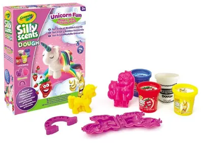Set creativ Crayola - modelin parfumat, 4 culori, Unicorn