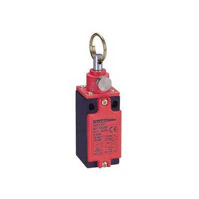Rope-Pull Lever Limitator de Cursaes For Emergency Stopping, Iso 13850 Compliant, cu Buton Reset, Contacts 1no+1nc. 25n Operating Force