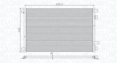 Condensator climatizare potrivit RENAULT GRAND SCENIC II, MEGANE II, MEGANE II KOMBI, SCENIC II 1.4-2.0D 09.02