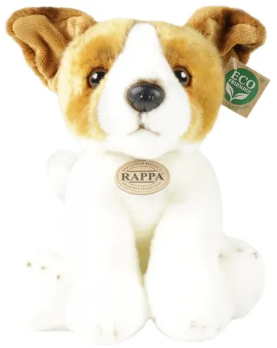 Jucărie de pluș Rappa Eco Friends - Câine Jack Russell Terrier așezat, 30 cm
