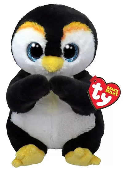 Jucărie de pluș TY Toys Beanie Bellies - Pinguin Neve, 15 cm