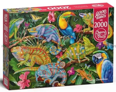 Puzzle Cherry Pazzi din 2000 de piese - Cameleonii