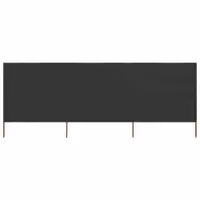 vidaXL Paravan anti-vânt cu 3 panouri, antracit, 400 x 160 cm, textil