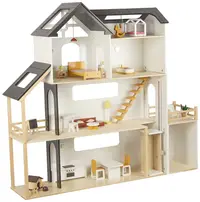 Casă de păpuși din lemn Wooden - Nancy, pe 3 niveluri