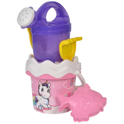Set jucarii pentru apa si nisip cu galetusa Unicorn