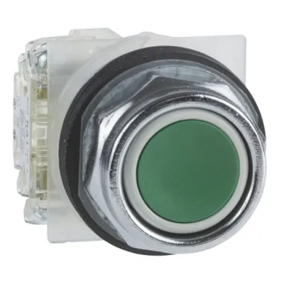 Buton Verde Ø 30 - Incastrat, Revenire Cu Arc - 1Nr