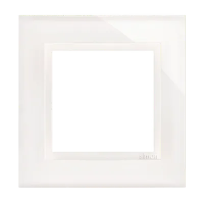 Rama simpla de sticla IP20/IP44(a se folosi cu DUN1 pentru IP44), alb perlat