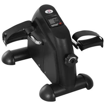 HomCom mini dispozitiv de pedalare, 39x40x31 cm, Negru
