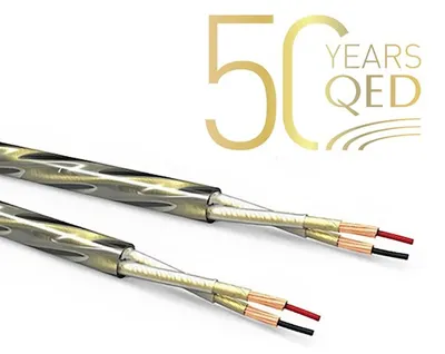 Cablu pentru boxe QED - Golden Anniversary XT, 4x 2.5 mm, 1 m, auriu