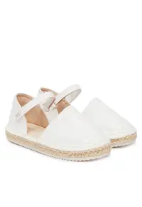 Espadrile copii - tesatura - alb - sistem inchidere Velcro