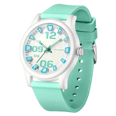Ceas Copii Sanda 3252 Albastru-Alb - Design Sport, Analog, Diver, Rezistent la Apă 5ATM
