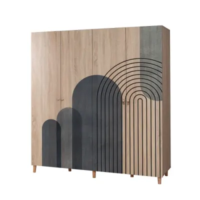 Dulap LONI 4, 4 usi, stejar sonoma, 180x52x192 cm