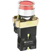 Buton Luminos Revenire cu Bec 1NI IP40 Culoare Rosu