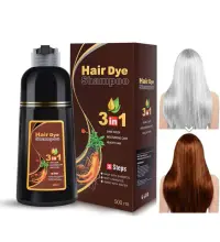 Sampon Colorant 3 in 1 - Saten Castaniu, Acoperire Fire Albe, 500 ml