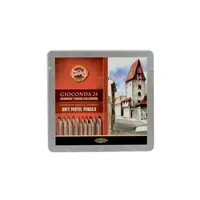 Creion cu mina pastel uscata, 24buc/set, cutie metal, Gioconda Koh-I-Noor