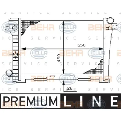 Radiator, racire motor HELLA 8MK 376 710-611
