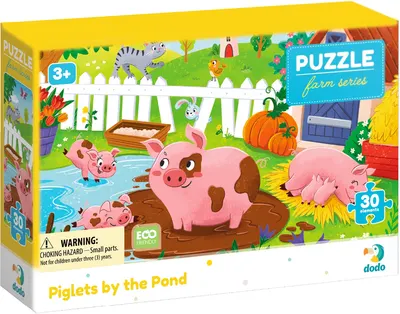 Puzzle pentru copii DoDo de 30 piese - Purceluși