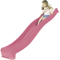 Tobogan copii 2.9m, Hdpe, Roz Pastel, Tsuri, cu duza apa, KBT 402.015.017.001