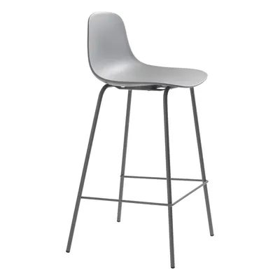 Scaun de bar gri din plastic (înălțime șezut 67,5 cm) Whitby – Unique Furniture