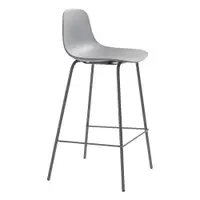 Scaun de bar gri din plastic (înălțime șezut 67,5 cm) Whitby – Unique Furniture