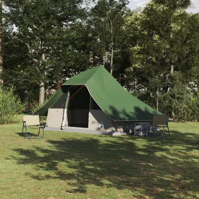Gossi cort de familie tipi verde impermeabil pentru 10 persoane