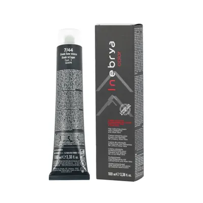 Vopsea permanentă, Inebrya, 7/44 Blond Cupru Intens, 100 ml