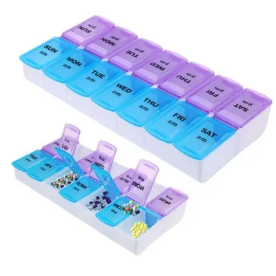 Organizator medicamente saptamanal, 20x11 cm