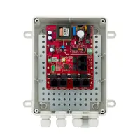 Kit Switch PoE cu 6 porturi pentru 5 camere IP ATTE Power IPB-5-10A-M2, 10/100 Mbps, carcasa exterior ABOX-M2