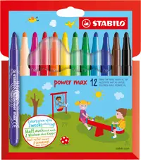 Pixuri marcatoare Stabilo Power Max - 12 culori