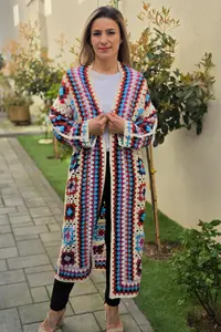 Cardigan brodat macrame 2