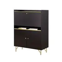Birou secretaire – design compact, suprafata de lucru practica ,Black