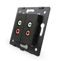 Modul Priza dubla audio, 2xRCA Negru