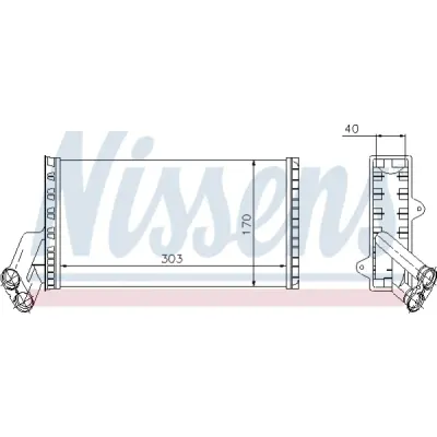 Schimbator caldura, incalzire habitaclu NISSENS 71149