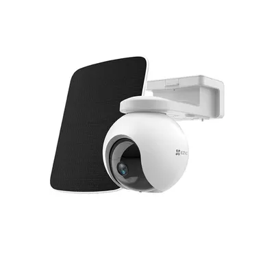 Camera supraveghere IP PT cu iluminare duala si panou solar EZVIZ CS-EB8-4G-2K-PS(KIT), GSM 4G LTE, 3 MP, 4 mm, IR/lumina alba 15 m, acumulator 10400 mAh, microfon si difuzor, auto-tracking, sirena, aplicatie mobila, slot card
