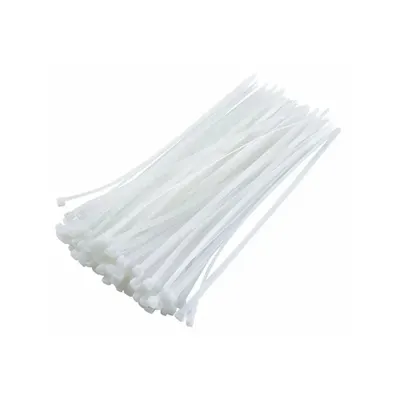 Colier plastic alb 3×200 mm, set 100 bucăți – FLOW