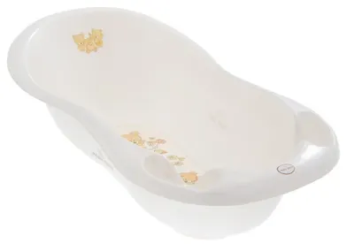 Set cadita Lux Bear 102 cm Alb cu suport cadita