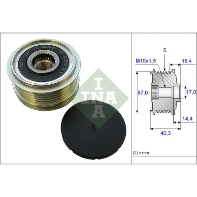 Sistem roata libera, generator INA 535 0187 10