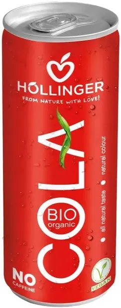 Cola organică fără cofeină, 250 ml, Hollinger
