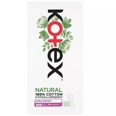 Absorbante Zilnice Extra Protect, Normal + Natural, Kotex
