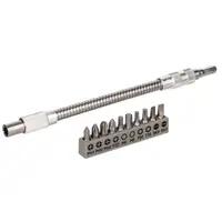 Set biti + prelungitor flexibil, Bosch 2608522376, metal, 11 buc
