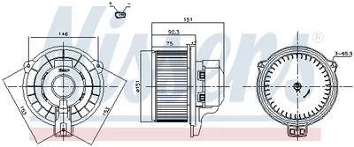Ventilator Habitaclu Potrivit Hyundai Ix35, Tucson; Kia Cee D, Pro Cee D, Sorento Ii, Sorento Iii, Sportage Iii, Sportage Iv 1.6-3.3 12.06