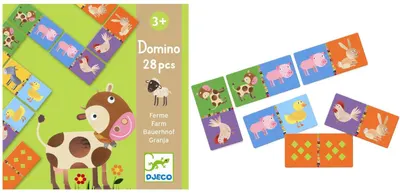 Domino pentru copii Djeco - Fermă