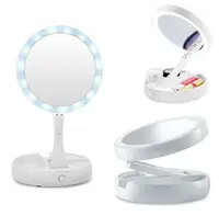 Oglinda Rotunda de machiaj AO 77900 pliabila cu LED