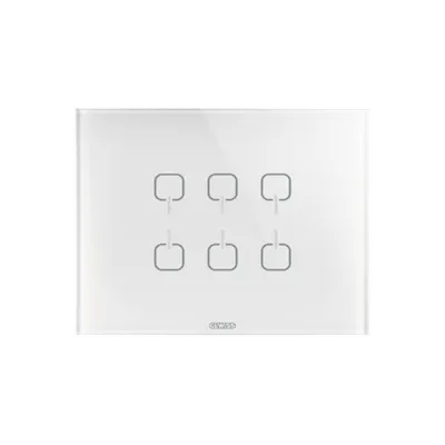 ICE TOUCH Placa KNX - sticla - 6 simboluri - TITANIUM - CHORUS
