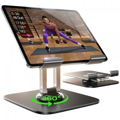 Suport Birou Lisen Q18 pentru Telefon / Tableta, 4.7inch - 12.9inch, Negru YL0423120002